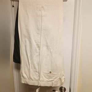 Men's tan seersucker pants